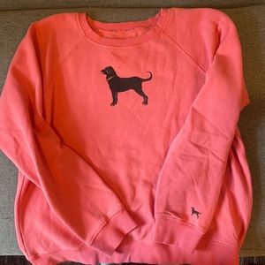 Black Dog crew neck. Size: Large. Color: pink/coral